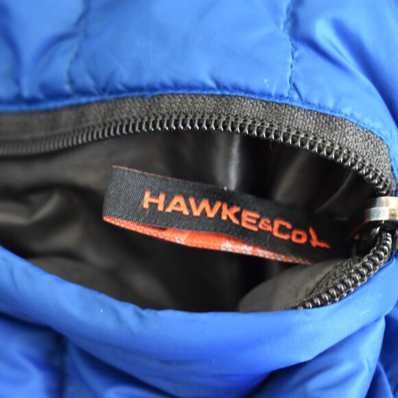 Men's Hawke & Co Reversible Lightweight Packable Down Filled Vest Blue PRE-OWNED - Picture 5 of 10